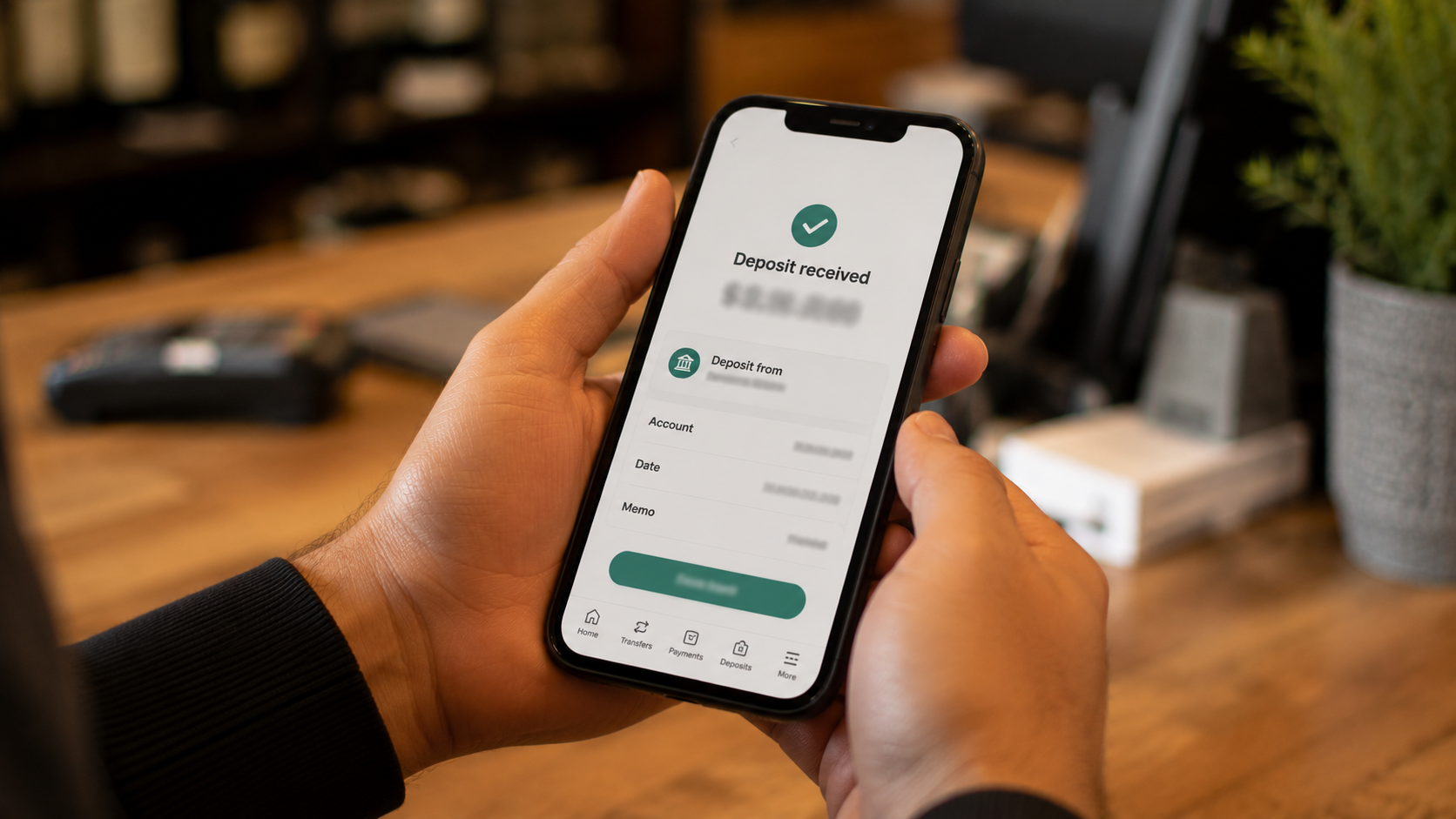 Deposit notification