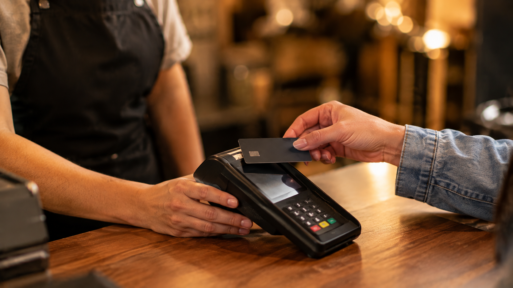 Customer paying