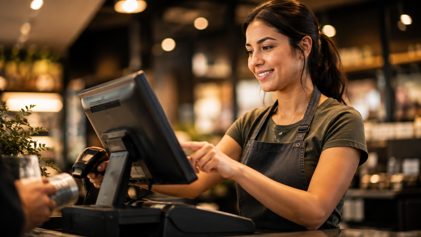 Cashier at checkout
